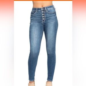 Judy Blue Women's Skinny Jeans in Classic Blue